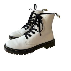 Dr. Martens Luana White Combat Boots Shoes Women’s 7